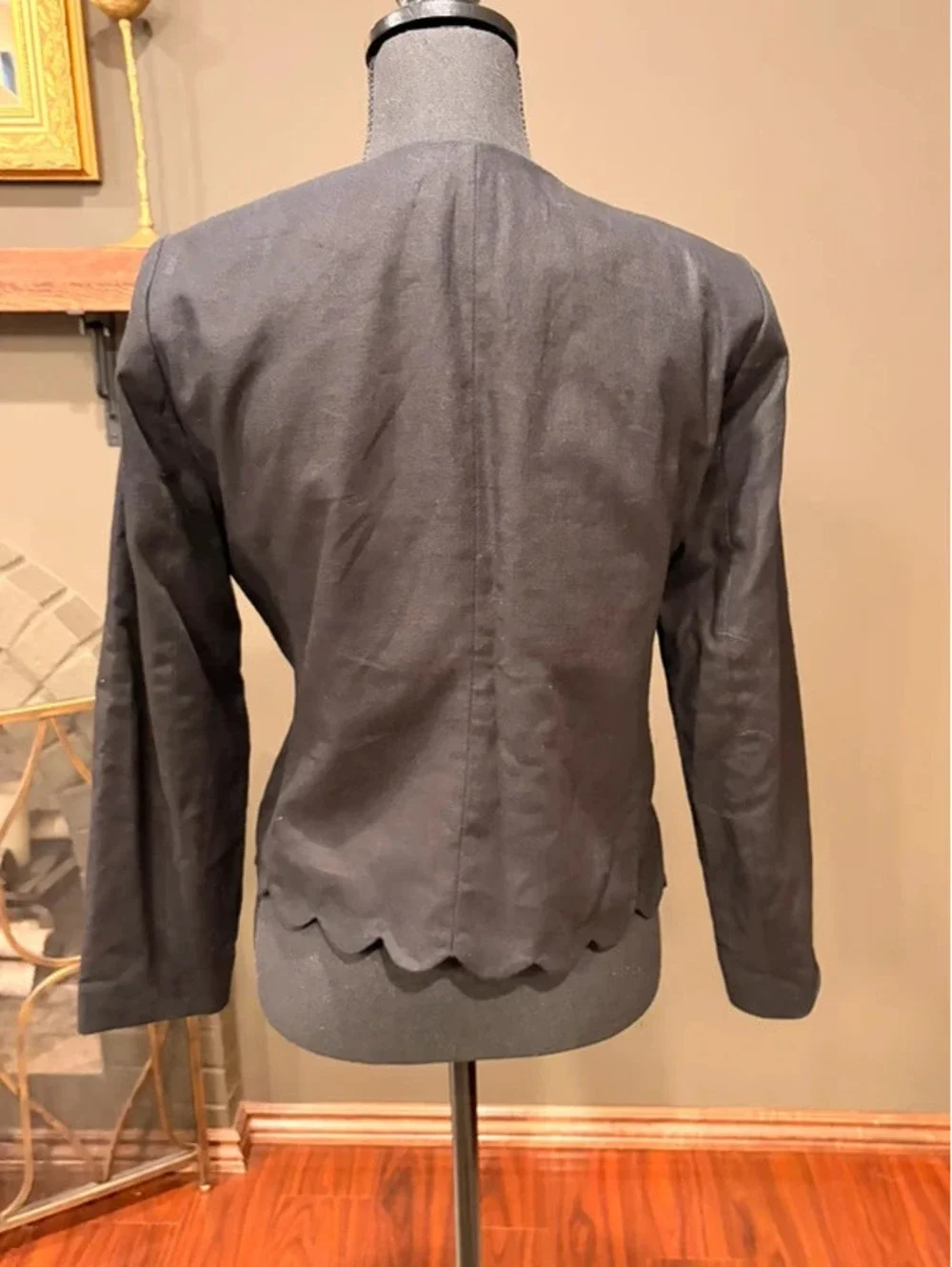 J Crew Scallop Edge Jacket Black